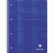 Clairefontaine Lot de 5 Cahier Metric Studium A4+, 160p./80 feuilles perforées 90 g/m² reliure intégrale, quadrillé 5x5 cadré 4 couleurs - 8279C