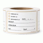 ECOLOMIQUE - 250 Pcs - Étiquette dlc primaire et secondaire 70x40mm - papier 210ETDLC