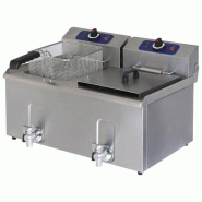 Friteuse électrique de table avec robinet de vidange 10+10 l puissa... - P1276G