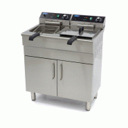 Friteuse Professionnelle ECO 2 X 16 L - 2 paniers - avec robinet de vidange et support - 400V, TRI