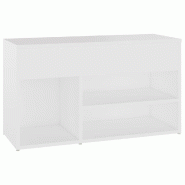 Helloshop26 - Banc à chaussures bottes commode étagère meuble entrée rangement 80 x 30 x 45 cm bois d'ingénierie blanc 02_0022891 - blanc Bois ma