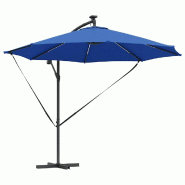 Helloshop26 - Parasol cantilever inclinable 294 x 294 x 248 cm en polyester azur 02_0058760 - aluminium 3000240758379