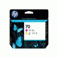 Hp #70 - Tête d'impression magenta et jaune - violet C9406A
