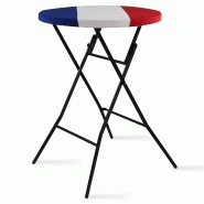 Mange-debout pliable et housse de plateau stretch tricolore