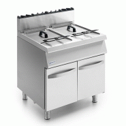 Mastro Friteuse gaz sur soubassement fermé, 2x 15 litres - VIRTUS - inox MS78FRG15