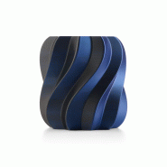 Mot sur initiale en Impression 3D - Soie noir bleu_0