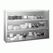 Placard mural inox 1200 x 400 mm / Hauteur 1000 mm ouvert PREMIUM - GOLDINOX - gris inox 3701770820047 Placard mural inox 1200 x 400 mm / Hauteur 1000 mm ouvert PREMIUM - GOLDINOX - gris inox 3701770820047