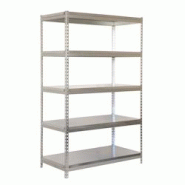 PROREGAL Étagère pour charges lourdes METAL YETI LIGHT FIVE | HxLxP 200x120x45cm | Charge du compartiment 300kg | Galvanisé - argenté métal PR_RS PROREGAL Étagère pour charges lourdes METAL YETI LIGHT FIVE | HxLxP 200x120x45cm | Charge du compartiment 300kg | Galvanisé - argenté métal PR_RS