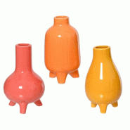 Soliflore Trepieds en porcelaine Ø7,3 H13 cm - par 3