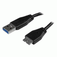 StarTech Cble SuperSpeed USB 3.0 slim A vers Micro B de
