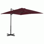 VidaXL Parasol de jardin en porte-à-faux avec mât en aluminium Modèle Sirius Stella - rouge 312304