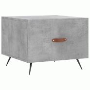 VidaXL Table basse gris béton 50x50x40 cm bois d'ingénierie Modèle Aero Jardin - 829340