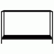 VidaXL Table console Noir 120x35x75 cm Verre trempé Modèle Orion Industriel - 322840