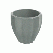 WellHome - Pot en polyéthylène rotomoulé 11L Ø40x36cm en coloris Gris - Rona Round - gris plastique WH17374