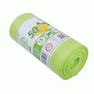 15 sacs poubelle 50 L parfum citron avec fermeture facile - 8414271048494