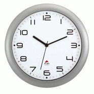 ALBA Horloge murale à quartz, cadre en ABS gris Ø 30 cm - gris HORNEW-M