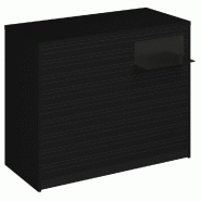Comptoir Vertigo H T04noir spl.Droit L120cm 2tabl.Couliss.4tab.Amovib-noir