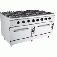 Cuisinière à gaz 8 brûleurs avec four à gaz - 1600x900x900 mm - P7178.3030