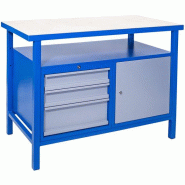Etabli p 1200 slt - 1200 x 600 mm - 1 porte - 3 tiroirs Etabli p 1200 slt - 1200 x 600 mm - 1 porte - 3 tiroirs