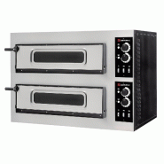 Four à pizza professionnel PO-1+1/45, 2 chambres de cuisson, sole en pierre réfractaire, 8000W de puissance et design pour bars et restaurants Sammi