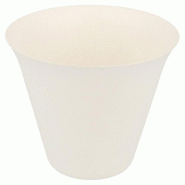 Gobelet bagasse blanche 33,5cl Ø9,9x8,5cm - par 200
