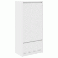Helloshop26 - Armoire de rangement polyvalente 55,5 x 34 x 119,5 cm design moderne bureau salle à manger en bois d'ingénierie blanc 02_0051708 - bla