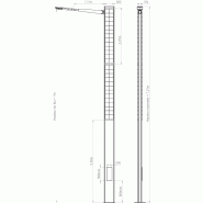 Lampadaire urbain solaire zenit lat 2 / led / 50 w / en aluminium et acier galvanisé / 7.2 m