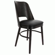 Ligne chr colisee chaise - structure wenghe galette pu noir carton de 2 - noir Bois massif MCH-750612-WGHE/PUNOI Ligne chr colisee chaise - structure wenghe galette pu noir carton de 2 - noir Bois massif MCH-750612-WGHE/PUNOI