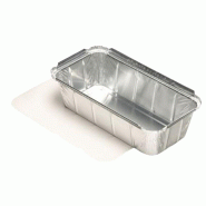 Papstar STARPAK Barquette en aluminium carrée, avec couvercle, 1.000 ml - aluminium 76151030