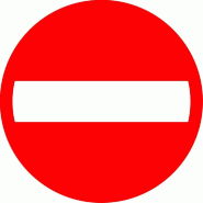 Pictogramme adhésif 200mm - Sens interdit