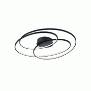 Plafonnier LED, 38,5W, noir mat avec variateur 3 intensités - Trio - Gale - noir métal 4017807441437