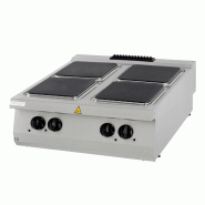 Plaque de Cuisson Électrique Premium 4 Feux Série 900, Profondeur 90cm, Structure en Acier Inoxydable et Fonte, Puissance 16kW | Maxima - 9398536