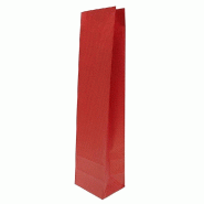 Pochette kraft 1 bouteille rouge 10x8x40cm par 50