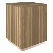 Podium haut Vertigo T03 MDF naturel et olivier 45x45x60cm