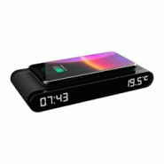 Réveil Station De Charge - Thomson - Noir - Induction 15w, Température, Port Usb-c, Alim. 230v - 3499550388480 Réveil Station De Charge - Thomson - Noir - Induction 15w, Température, Port Usb-c, Alim. 230v - 3499550388480