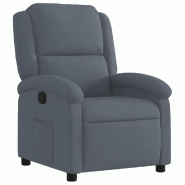 VidaXL Fauteuil inclinable en velours gris foncé Modèle Gervélis - 3205492