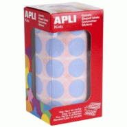 Apli 1770 gommettes rondes, diam. 20 mm, en rouleau, coloris bleu ciel - 8410782167235