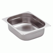 Bac GN 1/2 inox - 325x265 mm - Acier Type 202 - Anti-torsion et empilable Bac GN 1/2 inox - 325x265 mm - Acier Type 202 - Anti-torsion et empilable