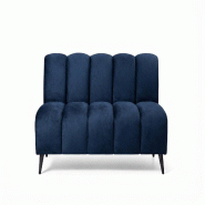 Banquette de restaurant professionnelle CHR Cocoon velours bleu fonçé, 150 cm  France Mobilier CHR - bleu 3760326528844