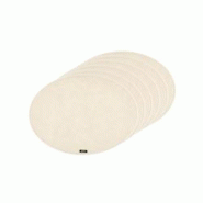 Bjorn Set de table ovale - 6 pièces - Feutre recyclé beige - beige 3701488308110 Bjorn Set de table ovale - 6 pièces - Feutre recyclé beige - beige 3701488308110