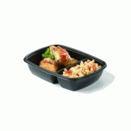 Boite rectangulaire noire micro-ondable - fastpac Boite rectangulaire noire micro-ondable - fastpac