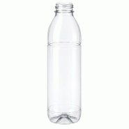 Bouteille alimentaire PET ronde 1000 ml avec bouchon – lot de 144 - BOUT-PET-1000-46
