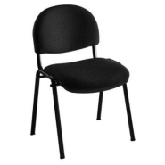 Chaise réunion et visiteur Prima - Tissu rembourré - Noir - Pieds Noir - lot de 4 Chaise réunion et visiteur Prima - Tissu rembourré - Noir - Pieds Noir - lot de 4