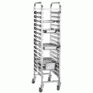 Chariot inox à 16 plateaux GN 1/1