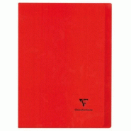 Clairefontaine Lot de 10 Cahier Kover Book A4, 96p./48 feuilles 90 g/m² piquées, couv. Opaque rouge, Séyès - 3037929714142