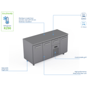 Comptoir réfrigéré en acier inoxydable -1600 × 660 × 900 mm - CST-16-1101 Comptoir réfrigéré en acier inoxydable -1600 × 660 × 900 mm - CST-16-1101