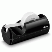 Dévidoir adhésif noir - L.15xP.6.5xH.6cm - pour rouleau adhésif de 33 mètres - plastique recyclé