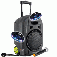 Enceinte Active Sono 400W IBIZA SOUND PORT8VHF-MKII-TWS, Autonome 8" USB Bluetooth, TWS, 1 Micro VHF+1 Micro Fil, Ovni LED - 3666638040961 Enceinte Active Sono 400W IBIZA SOUND PORT8VHF-MKII-TWS, Autonome 8" USB Bluetooth, TWS, 1 Micro VHF+1 Micro Fil, Ovni LED - 3666638040961