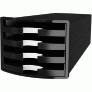 HAN Module de rangement IMPULS 2.0 Trend Colour, 4 tiroirs A4+, coloris noir - noir 1013-13