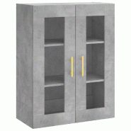 Helloshop26 - Armoire murale pratique design élégant 69,5 x 34 x 90 cm gain de place en bois d'ingénierie gris béton 02_0048620 - gris verre 30002